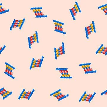 Capacitors resistors layout isometric icon seamless pattern Stockillustratie