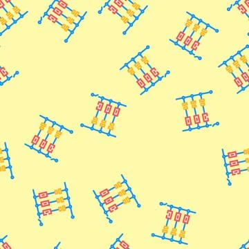 Capacitors resistors layout vector seamless pattern Stockillustratie
