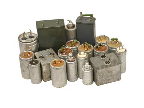 Capacitors.isolated. Stock Photos