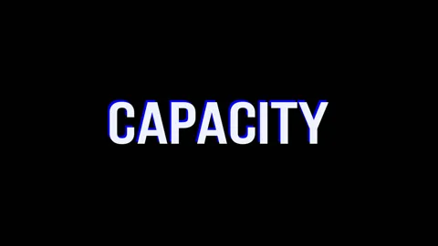 Capacity. Animation of Text With Glitch Effect Video stock 121625987