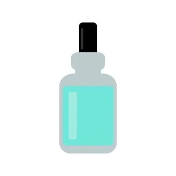 Capacity bottle female cosmetics vector isolated Stock Illustration