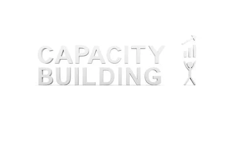 CAPACITY BUILDING concept white background 3d render illustration Stock Illustration