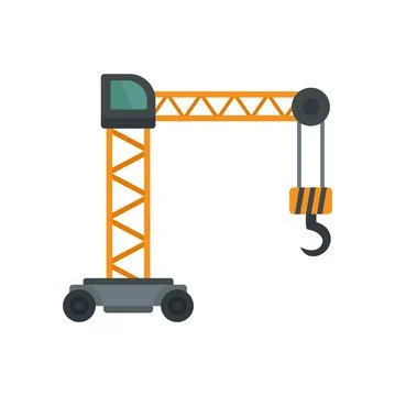 Capacity crane icon flat isolated vector Stockillustratie