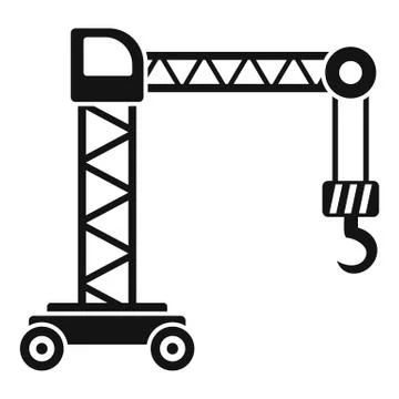 Capacity crane icon, simple style Illustrazione stock