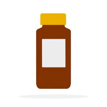 Capacity for drugs vector flat material design isolated object on white Stock Illustration