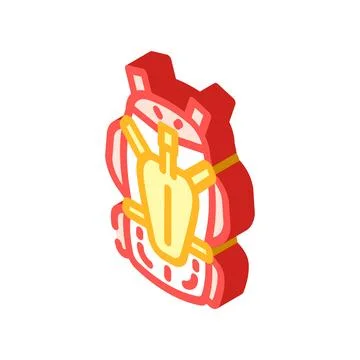 Capacity hiking backpack isometric icon vector illustration イラスト素材