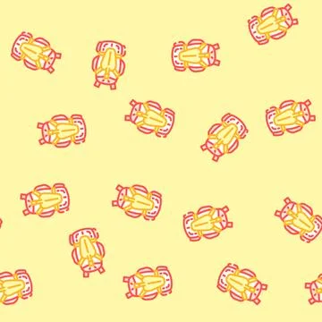 Capacity hiking backpack vector seamless pattern 스톡 일러스트