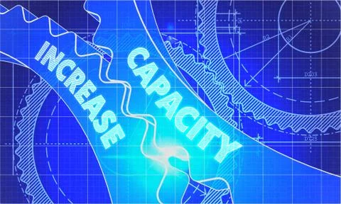 Capacity Increase on Blueprint of Cogs イラスト素材
