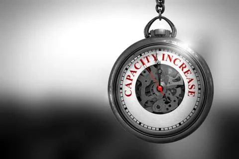 Capacity Increase on Watch. 3D Illustration Stock Illustration