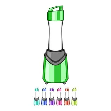 Capacity smoothie blender cartoon vector graphic Ilustración de archivo