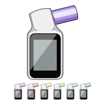 Capacity spirometer cartoon vector graphic Stock Illustration