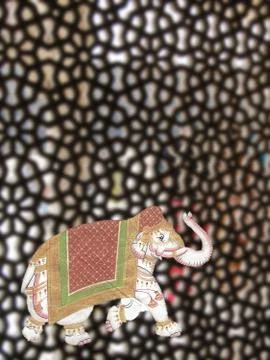 Caparisoned elephants .. Stock Photos