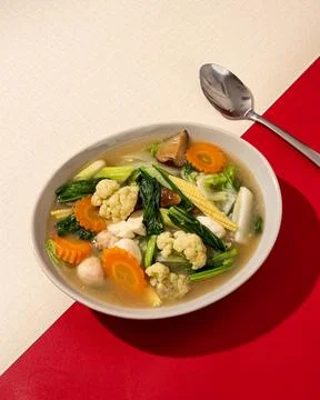 Capcai or capcay is the name of a typical Chinese-Indonesian dish in the fo.. Stock Photos