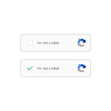 Capcha I am not a robot icon. Vector on isolated white background. EPS 10 Stock Illustration