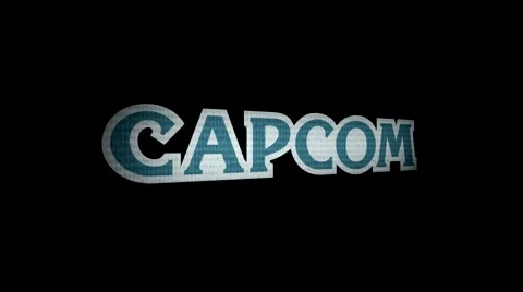 Capcom 3D Logo - Arcade game screen - Motion Graphic Loop Video stock 45604592