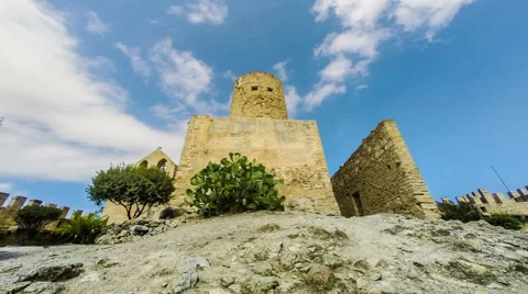 Capdepera castle tower in Mallorca island, Spain Stock Footage 68218342