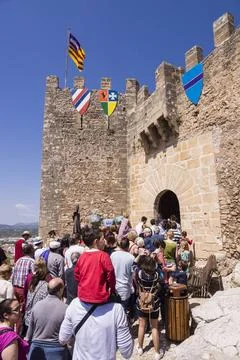 Capdepera Medieval Fair Capdepera Medieval Fair, Mercat Medieval, many peo... Stock Photos