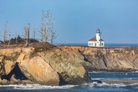 Cape Arago Lighthouse 스톡 사진