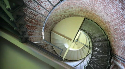 Cape Blanco Lighthouse Interior Circular Staircase, Oregon Видео 836275