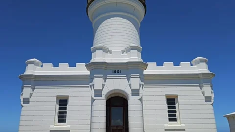 Cape Byron Lighthouse Close-Up, Byron Bay, Australia 8K Stock Footage 299088877