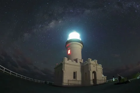 Cape Byron lighthouse moving timelapse Vidéo 63734269