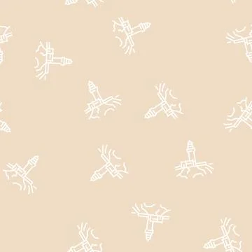 Cape byron line seamless pattern Stock Illustration