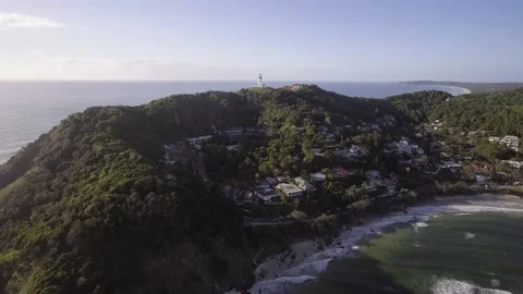 Cape Byron &amp; Wategos Beach Aerial View Stock Footage 170472476