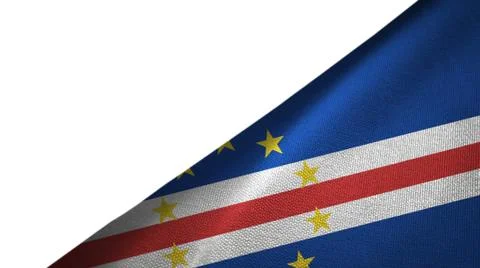 Cape Cabo Verde flag right side with blank copy space Stock Illustration