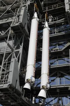 CAPE CANAVERAL, Fla. On Launch Complex 17-B at Cape Canaveral Air Force St... Stock Photos