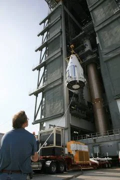 CAPE CANAVERAL, Fla. On Launch Complex 41 at Cape Canaveral Air Force Stat... Stock Photos