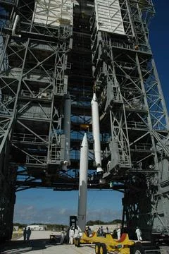 CAPE CANAVERAL, Fla. On Launch Pad 17-B at Cape Canaveral Air Force Statio... Stock Photos