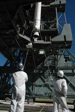 CAPE CANAVERAL, Fla. On Launch Pad 17-B at Cape Canaveral Air Force Statio... Stock Photos