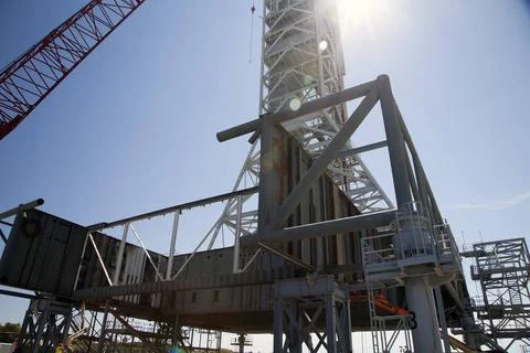 CAPE CANAVERAL, Fla. -- Modifications continue on the Mobile Launcher, or ... Stock Photos