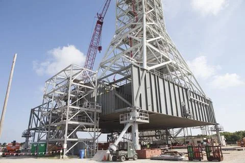 CAPE CANAVERAL, Fla. -- Modifications continue on the Mobile Launcher, or ... Stock Photos