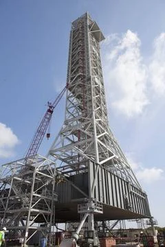 CAPE CANAVERAL, Fla. -- Modifications continue on the Mobile Launcher, or ... Stock Photos