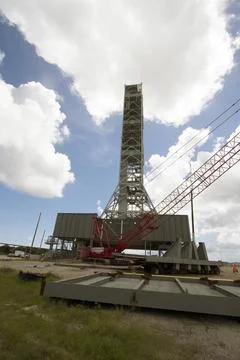 CAPE CANAVERAL, Fla. Modifications continue on the Mobile Launcher, or ML,... Stock Photos