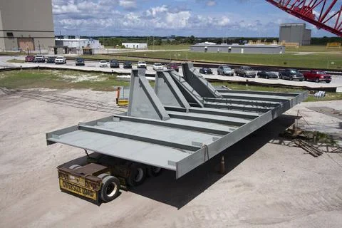 CAPE CANAVERAL, Fla. Modifications continue on the Mobile Launcher, or ML,... Stock Photos