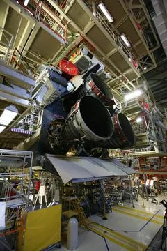 CAPE CANAVERAL, Fla. - In Orbiter Processing Facility bay 3 at NASA s Kenn... Stock Photos