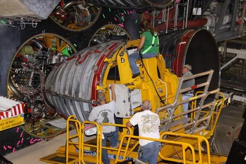 CAPE CANAVERAL, Fla. In Orbiter Processing Bay 2 at NASA s Kennedy Space C... 写真素材
