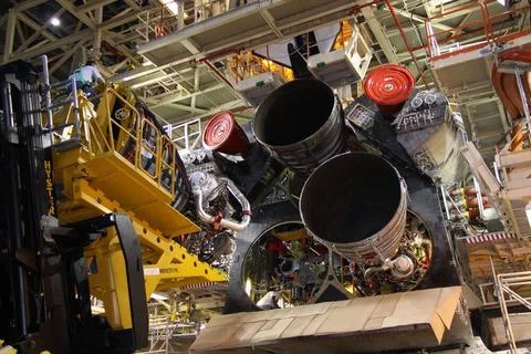 CAPE CANAVERAL, Fla. - In Orbiter Processing Facility Bay 3 at NASA s Kenn... 库存照片