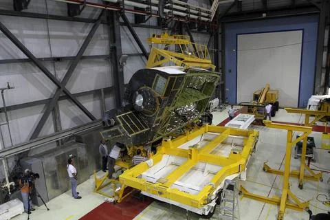CAPE CANAVERAL, Fla. In Orbiter Processing Facility-1 at NASAs Kennedy Sp.. 库存照片