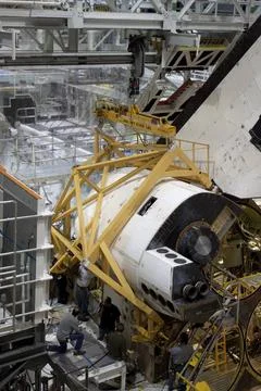 CAPE CANAVERAL, Fla. In Orbiter Processing Facility-1 at NASAs Kennedy Sp.. 写真素材