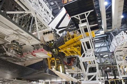 CAPE CANAVERAL, Fla. In Orbiter Processing Facility Bay 2 at NASAs Kenned.. 库存照片