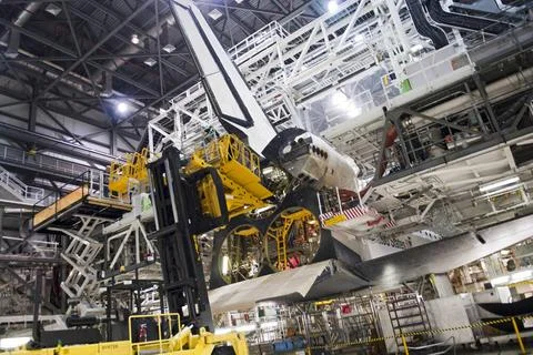 CAPE CANAVERAL, Fla. In Orbiter Processing Facility Bay 2 at NASAs Kenned.. 스톡 사진