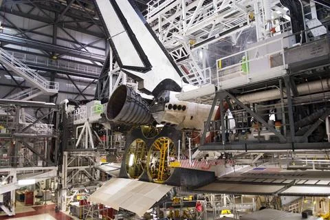 CAPE CANAVERAL, Fla. In Orbiter Processing Facility Bay 2 at NASAs Kenned.. 스톡 사진