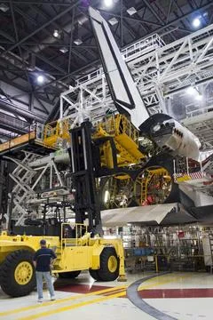 CAPE CANAVERAL, Fla. In Orbiter Processing Facility Bay 2 at NASAs Kenned.. 스톡 사진