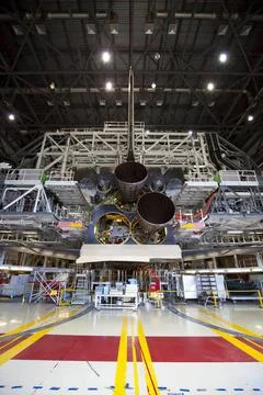 CAPE CANAVERAL, Fla. - In Orbiter Processing Facility Bay 2 at NASAs Kenn.. 库存照片