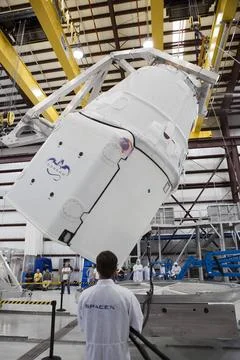 CAPE CANAVERAL, Fla. - Space Exploration Technologies, or SpaceX, technici... Stock Photos