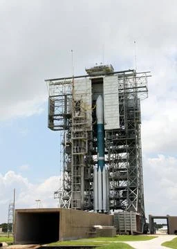 CAPE CANAVERAL, Fla. At Space Launch Complex 17B on Cape Canaveral Air For... Stock Photos