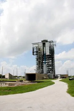 CAPE CANAVERAL, Fla. At Space Launch Complex 17B on Cape Canaveral Air For... Stock Photos